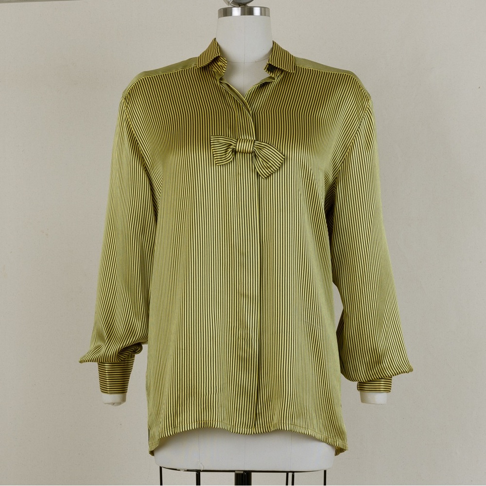 Escada silk Blouse with Bow Detail